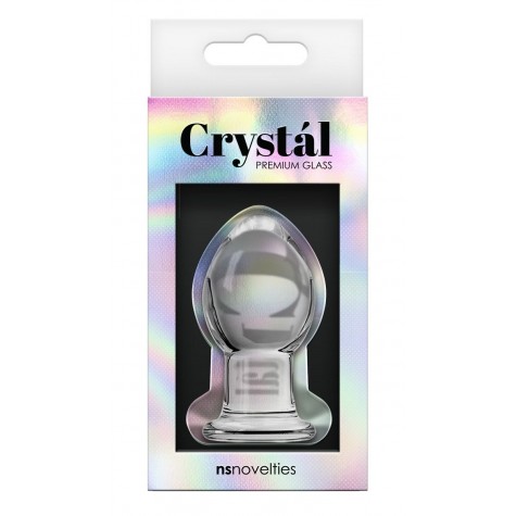 Стеклянная анальная пробка Crystal Small - 6,2 см.